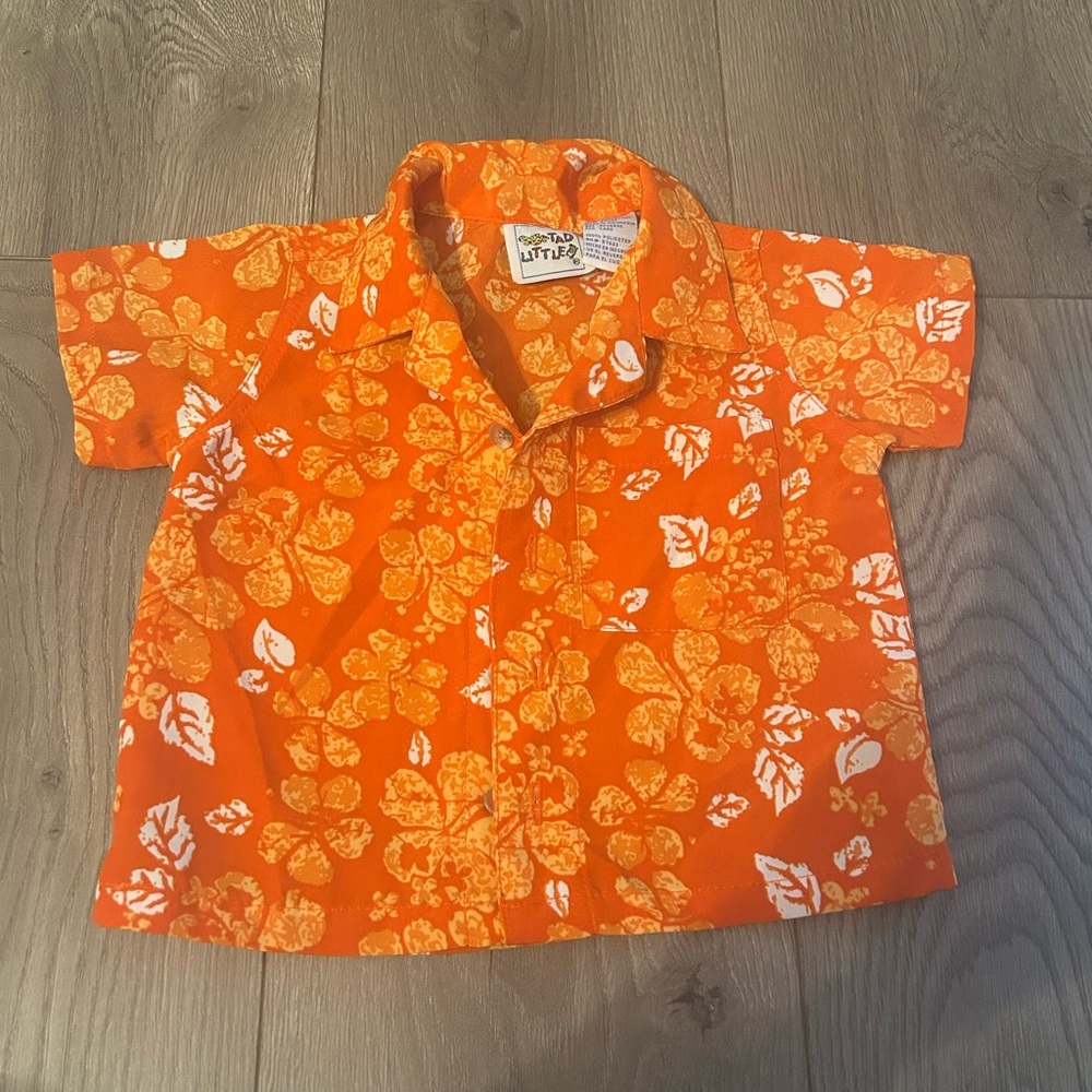 Baby tropical Hawaiian button down shirt. Size 12 months